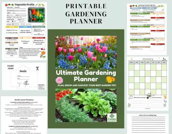 printable garden planner PDF for beginners